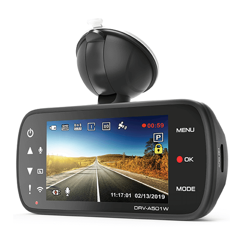 KENWOOD DRV-A501W 2560×1440 WIDE QUAD HD DASH CAMERA WITH BUILT-IN WIRELESS LINK & GPS