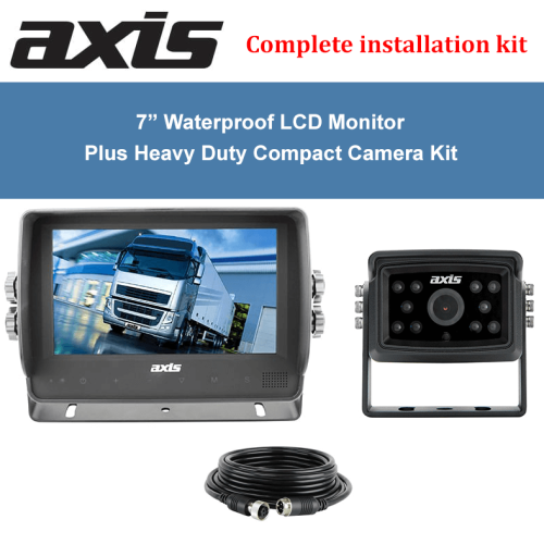 Axis 7” Waterproof LCD Monitor Plus Heavy Duty Compact Camera Kit
