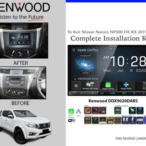 Kenwood DDX9020DABS for Nissan Navara D23 NP300 DX RX 2015-2020 – Stereo Upgrade