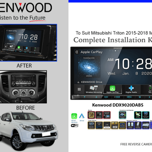 Kenwood DDX9020DABS for Mitsubishi Triton 2015-2018 MQ Stereo Upgrade