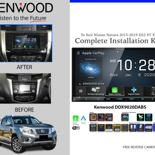 Kenwood DDX9020DABS for Nissan Navara 2015-2019 D23 ST STX Stereo Upgrade