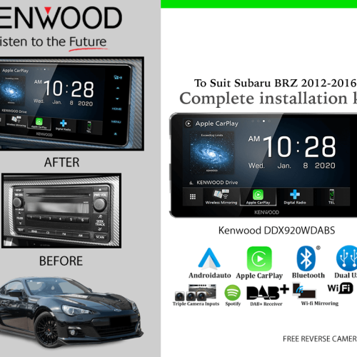 Kenwood DDX920WDABS for Subaru BRZ 2012-2016 Car Stereo Upgrade