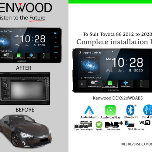Kenwood DDX920WDABS for Toyota 86 2012 to 2020 – Car Stereo Upgrade