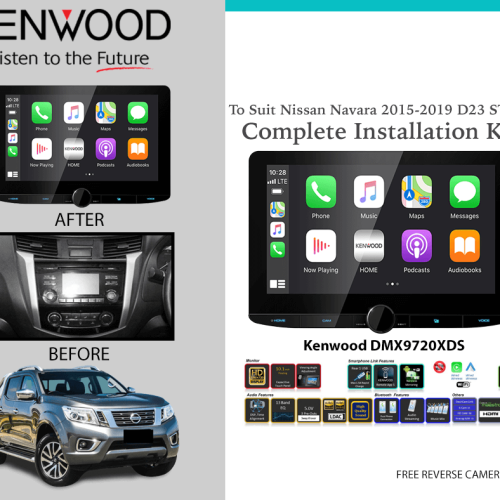 Kenwood DMX9720XDS for Nissan Navara 2015-2019 D23 ST STX Stereo Upgrade