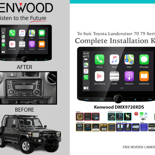 Kenwood DMX9720XDS Stereo Upgrade To Suit Toyota Landcruiser 70 79 Series