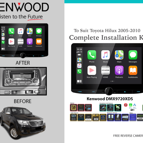 Kenwood DMX9720XDS To Suit Toyota Hilux 2005-2010 Stereo Upgrade