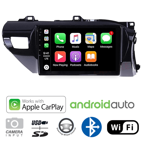 To Suit Toyota Hilux N80 2016-2019 9-inch Head Unit Replacement