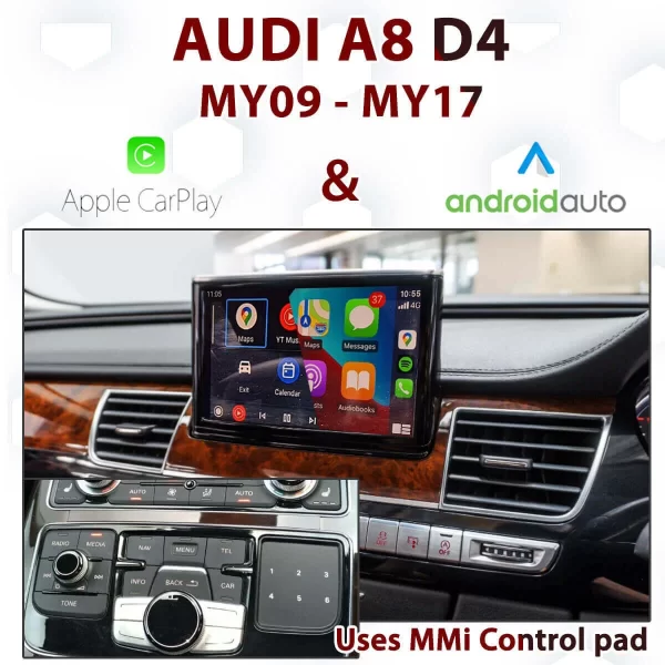 Audi A8 D4 [DIAL] – Apple CarPlay & Android Auto Integration