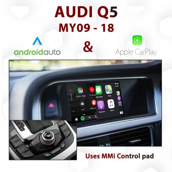 Audi Q5 3G MMI HIGH / PLUS [DIAL] – Apple CarPlay & Android Auto