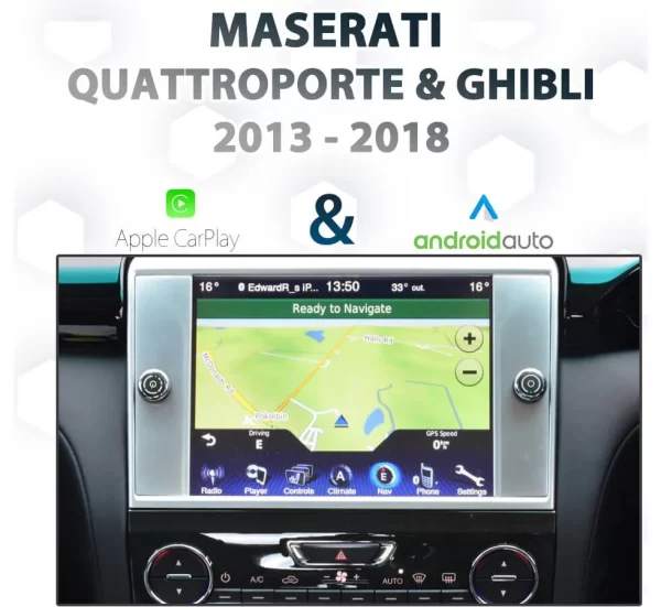 Maserati UConnect – Apple CarPlay & Android Auto Integration