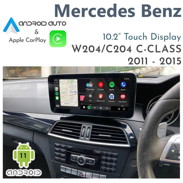 [2011-15] Mercedes Benz W204 C-Class – 10.2″ Touch Display with CarPlay & Android Auto