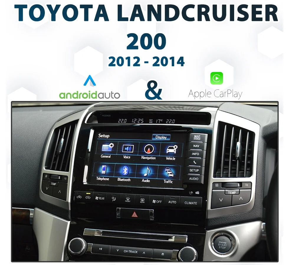 2012-2014] Toyota Landcruiser 200 – Apple CarPlay & Android Auto  Integration – Plug & Play - Reverse Safe