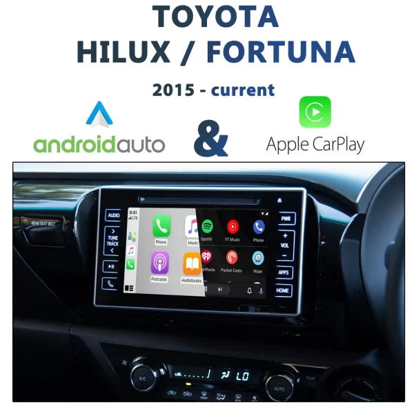 [2015 – 2020] Toyota Hilux / Fortuner -Apple CarPlay & Android Auto Integration