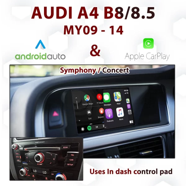 Audi A4 B8 Symphony & Concert [DIAL] – Apple CarPlay & Android Auto Integration