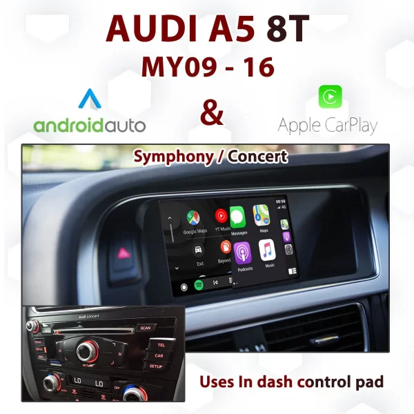 Audi A5 8T Symphony & Concert [DIAL] Apple CarPlay & Android Auto Integration