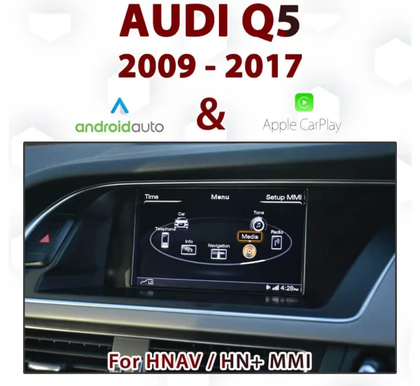 Audi Q5 3G MMI [TOUCH overlay] – Apple CarPlay & Android Auto Integration