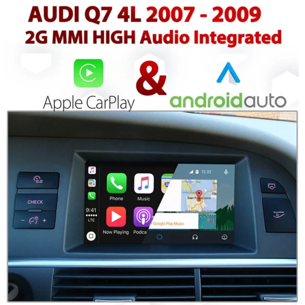 Audi Q7 2G MMi 2007-2009 Touch Overlay Apple CarPlay & Android Auto Integration