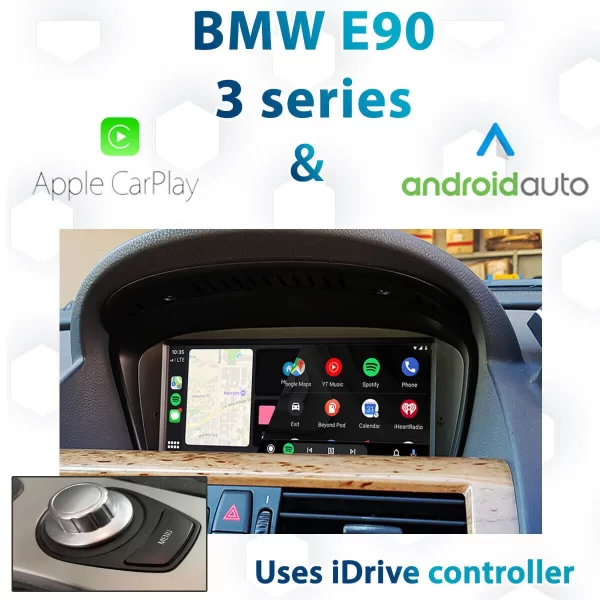 BMW E90 E91 E92 3 Series CCC iDrive Apple CarPlay & Android Auto Integration