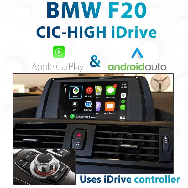 BMW F20 1 Series – iDrive CIC-HIGH Apple CarPlay & Android Auto Integration