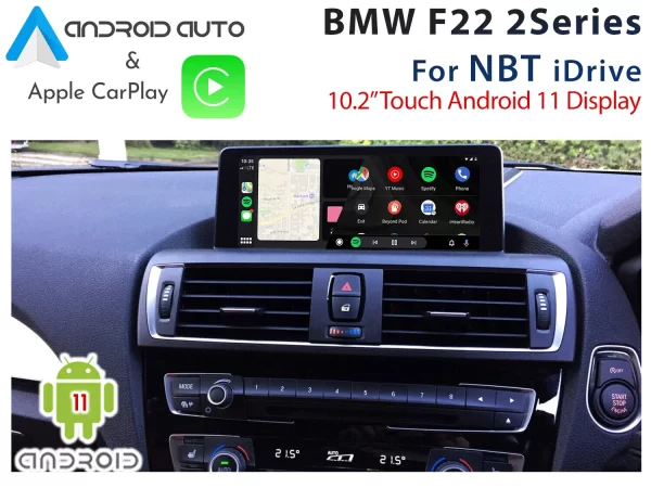 BMW F22 2 Series – 10.2″ Touch Android 11 Display + Apple CarPlay & Android Auto