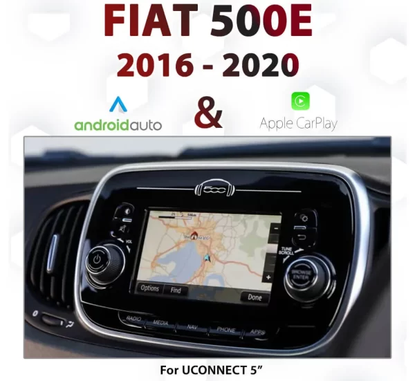 Fiat 500 – UConnect 5″ Apple CarPlay & Android Auto Integration