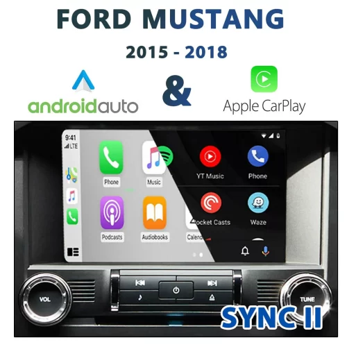 Ford Mustang Sync 2 2015-2018 – Apple CarPlay & Android Auto Integration