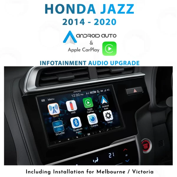 Honda Jazz- Apple CarPlay & Android Auto audio Upgrade