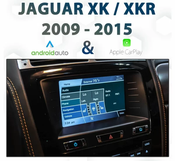 Jaguar XK/XKR (2009-2015) X150 – Apple CarPlay & Android Auto Integration