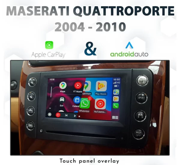 Maserati Quattroporte 5th Gen 2004-2010 – Touch Apple CarPlay & Android Auto