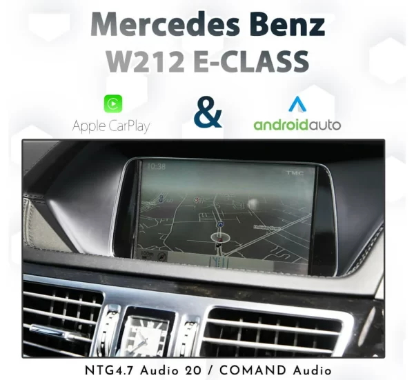 Mercedes Benz E-Class W212 / C207 2011- 2015 : Audio Integrated Touch & Dial Android Auto & Apple CarPlay