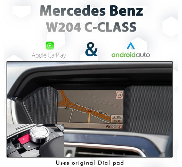 Mercedes Benz W204 C-Class 2011 – 2015 : Dial control Apple CarPlay & Android Auto