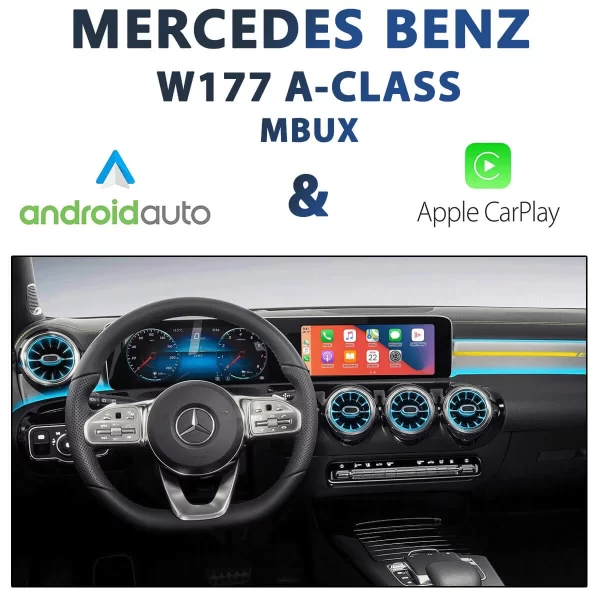 Mercedes Benz W177 A-Class 2018 – onwards Apple CarPlay & Android Auto Integration