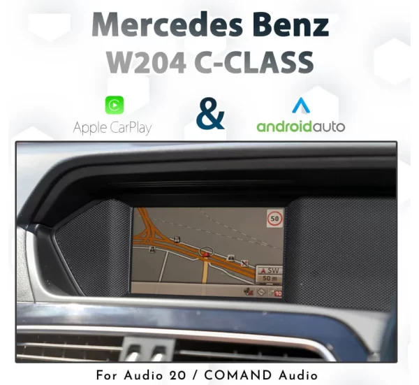 Mercedes Benz W204 C-Class 2011-2015: Touch and Dial control Android Auto & Apple CarPlay