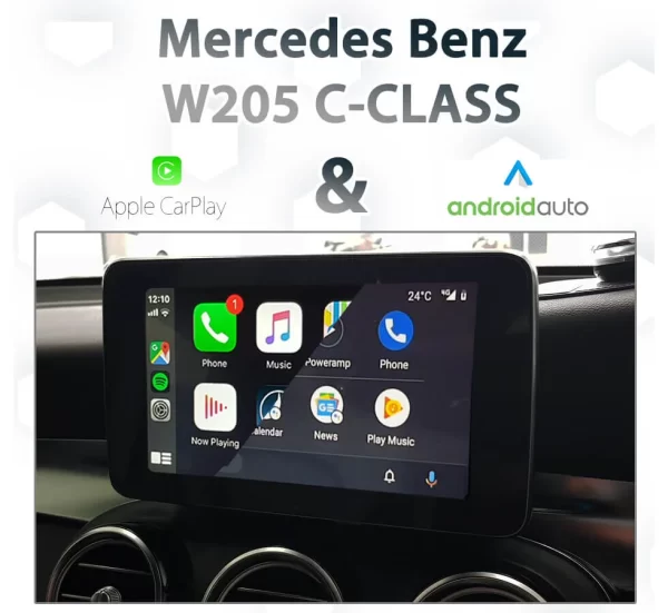 Mercedes Benz W205 C-Class – Apple CarPlay & Android Auto Integration