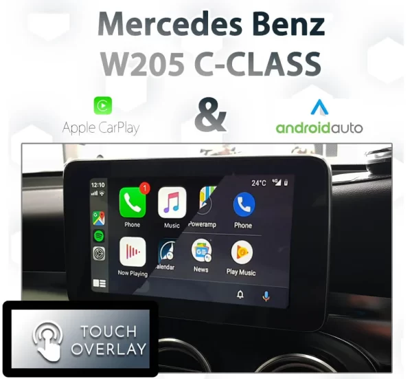 Mercedes Benz W205 C-Class NTG5 COMAND – Touch and Dial control Apple CarPlay & Android Auto Integration
