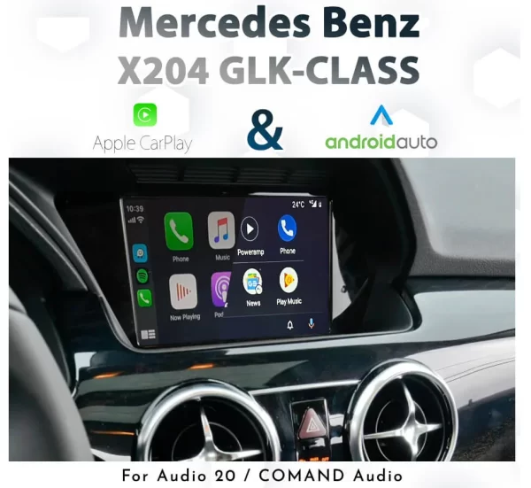 Mercedes Benz X204 GLK-Class 2011 – 2015 : Touch and Dial control Android Auto & Apple CarPlay