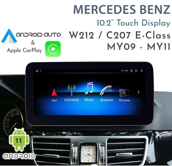 [MY10-MY11] Mercedes benz W212 / C207 E-Class – 10.2″ Touch Display with Apple CarPlay & Android Auto