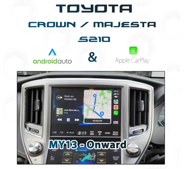 [MY2013 – Onward] Toyota Crown / Majesta GRS214 / GWS214 Apple CarPlay & Android Auto Integration *Plug and Play