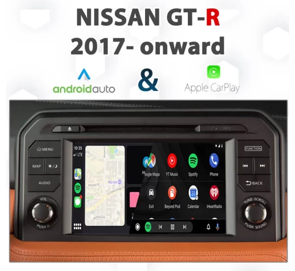 Nissan GT-R R35 From 2017 – Apple CarPlay & Android Auto Integration