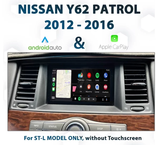 Nissan Y62 Patrol ST-L 2013-2016 – Apple CarPlay & Android Auto Integration