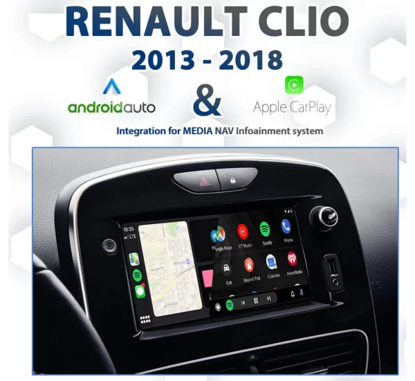 Renault Clio MediaNAV – Apple CarPlay & Android Auto Integration