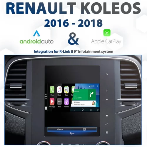 Renault Koleos 2016-2017 R-Link II Integrated Apple CarPlay & Android Auto Upgrade