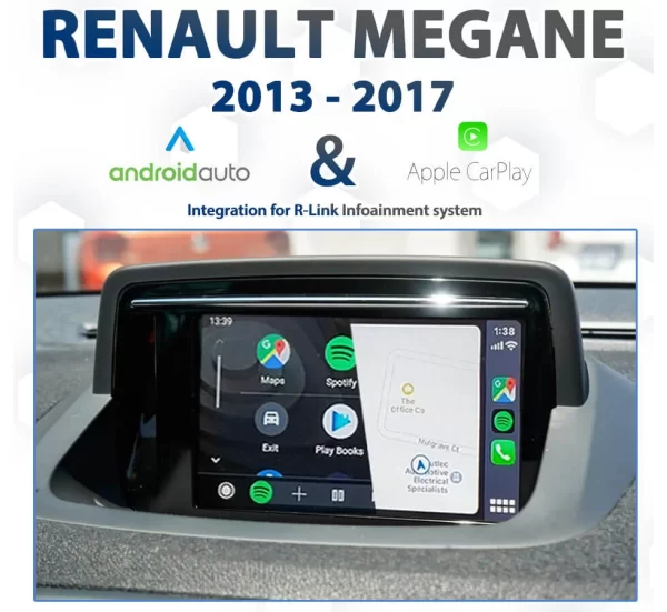 Renault Megane 2013-2017 Apple CarPlay & Android Auto Integration for R-Link
