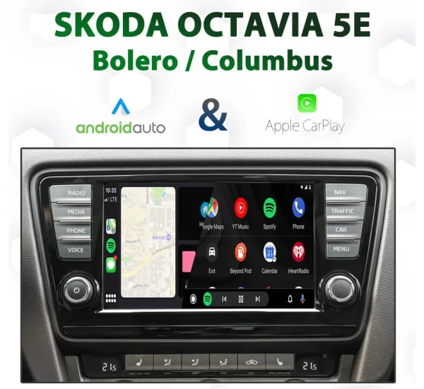 Skoda Octavia 5E 2014 ~ 2017 Apple CarPlay & Android Auto Integration