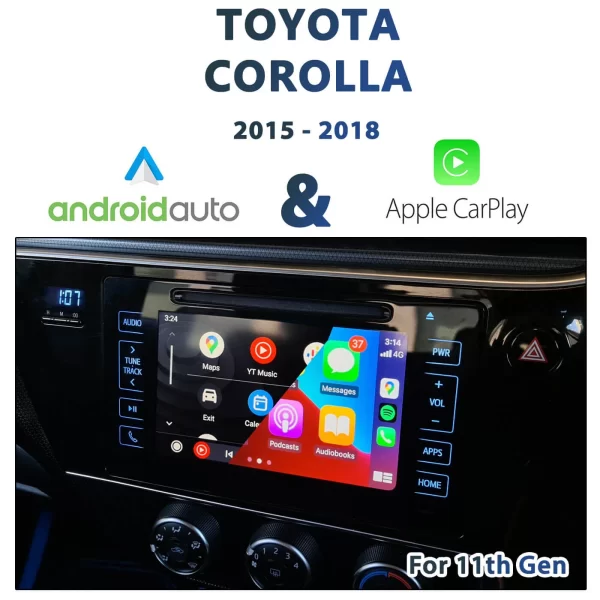 Toyota Corolla 11th Gen 2015-2018 – Apple CarPlay & Android Auto