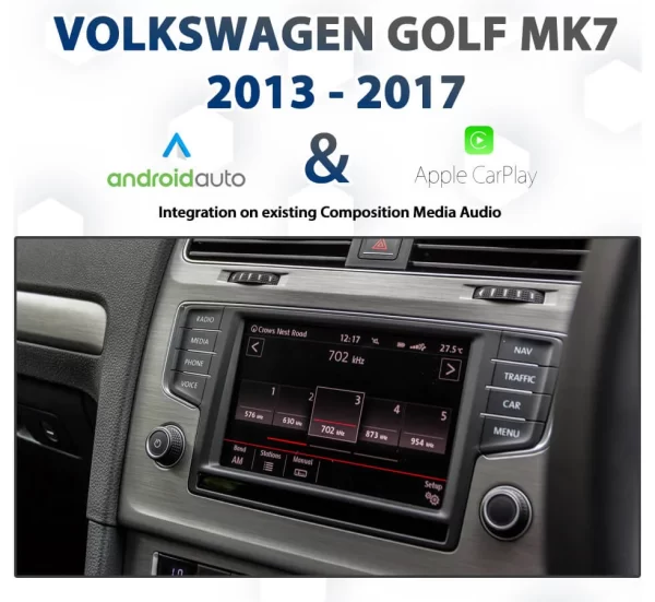 Volkswagen Golf MK7 Factory Audio Integrated Android Auto & Apple CarPlay