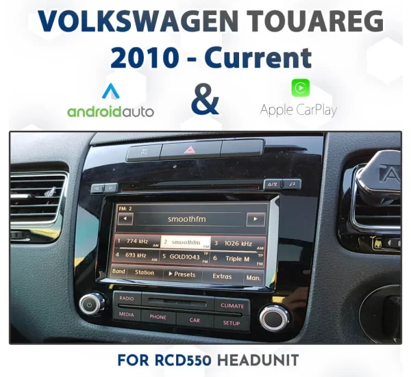 Volkswagen Touareg 2010-2018 – RCD550 Apple CarPlay & Android Auto Integration