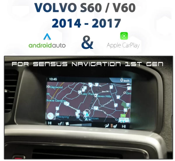 Volvo S60 / V60 Sensus NAV- Apple CarPlay & Android Auto Integration