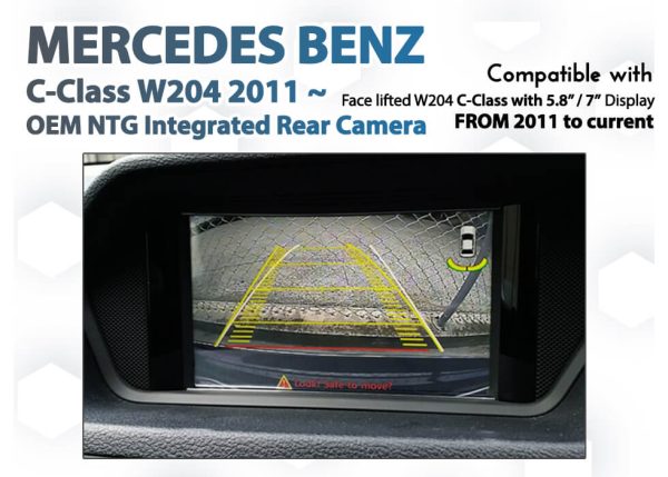 [2011-2015] Mercedes Benz Face Lifted W204 C-Class Factory Audio add-on Back up Rearview Camera upgrade system