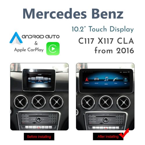 [NTG 5.1 + ] Mercedes Benz C117 X117 CLA-Class - 10.2" Android 12 Touch Display + Apple CarPlay & Android Auto
